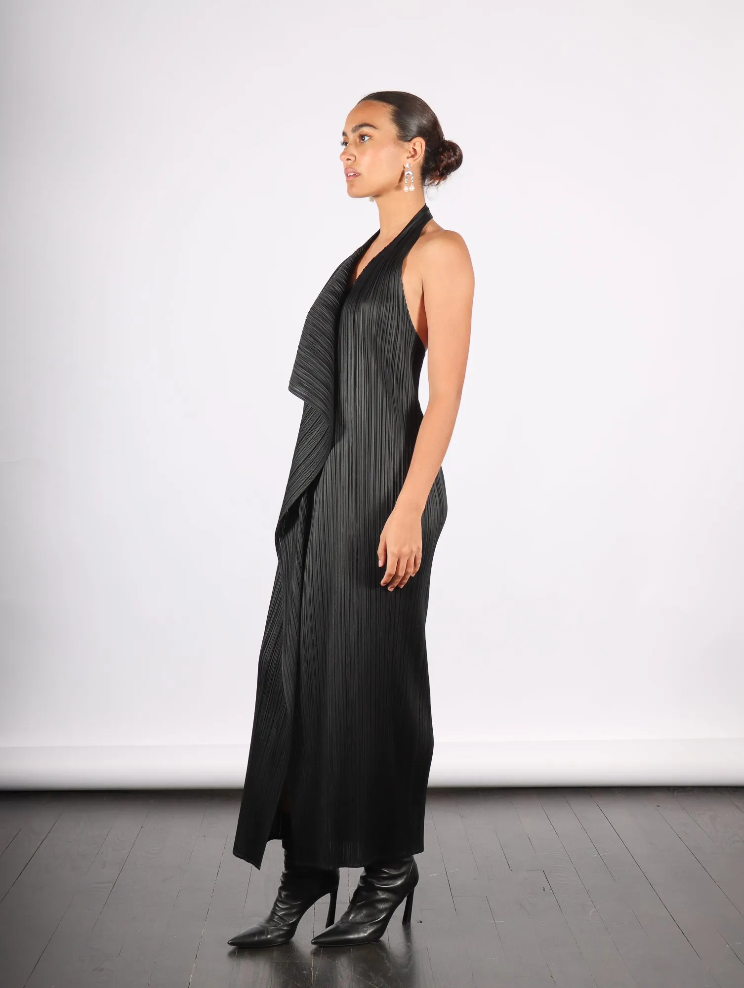 Monthly Colors November Dress in Black by Pleats Please Issey Miyake