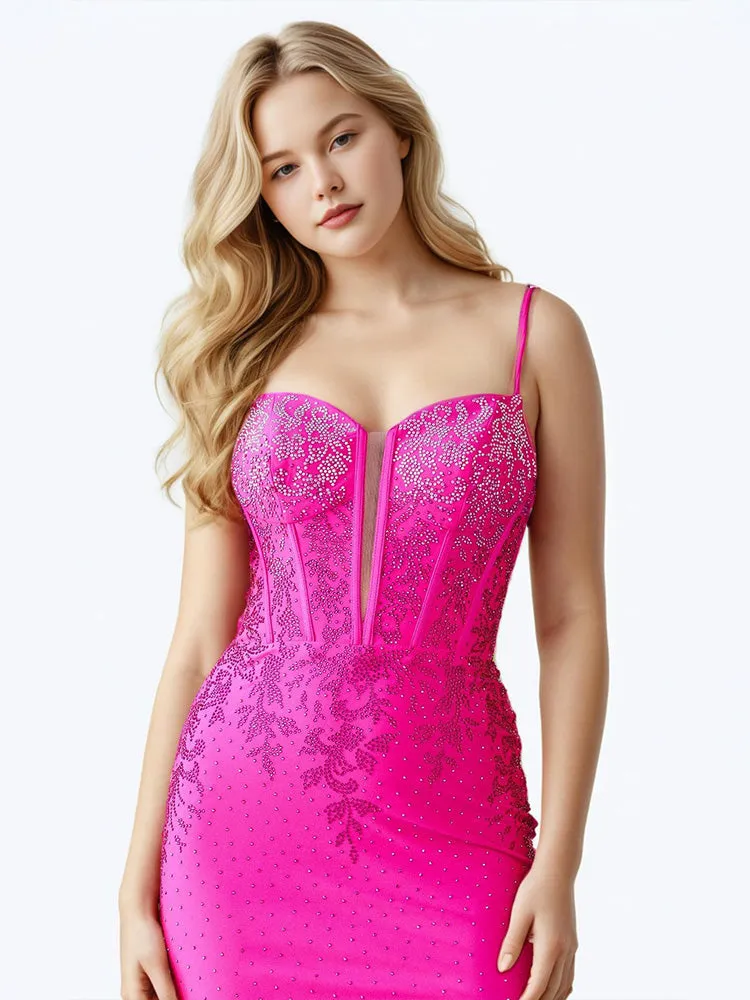 New Arrival Straps Sweetheart Beading Bodycon Homecoming Dresses