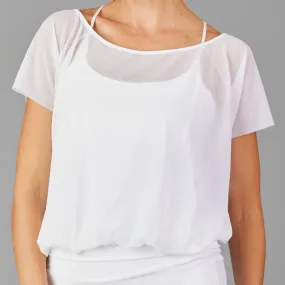 Notebook Blouson Layer Top (white mesh)