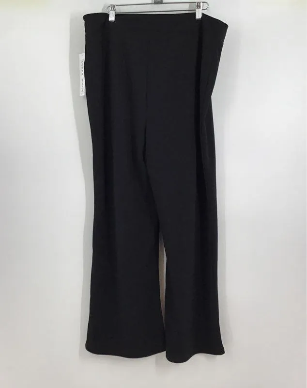 NWT Donna Moore Women's Black Flared Leg Trouser Pants - Size XL