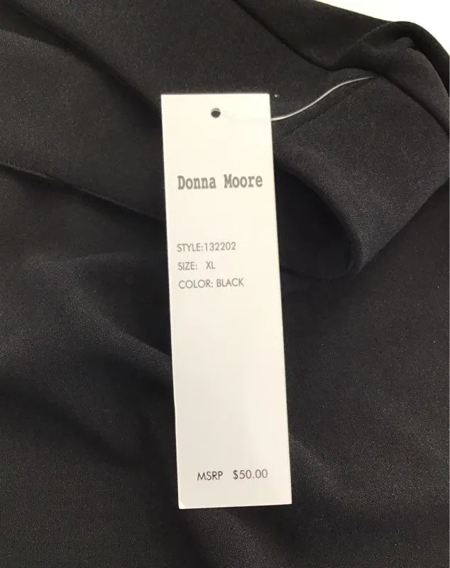 NWT Donna Moore Women's Black Flared Leg Trouser Pants - Size XL