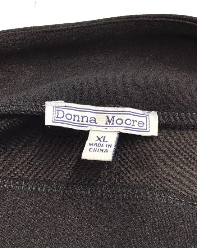 NWT Donna Moore Women's Black Flared Leg Trouser Pants - Size XL