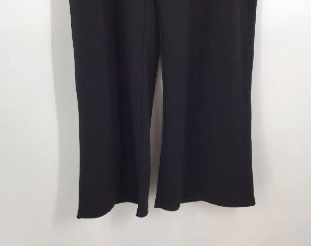 NWT Donna Moore Women's Black Flared Leg Trouser Pants - Size XL