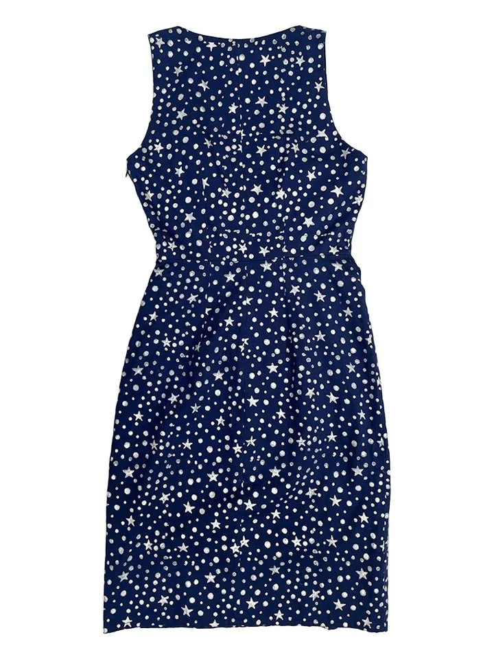 Organic Cotton Indigo Star Wrap Dress