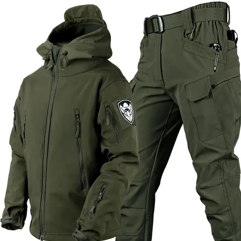 Outdoor Soft Shell Hunting Jacket Set Men