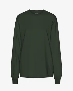 Oversized Organic LS T-Shirt - Hunter Green