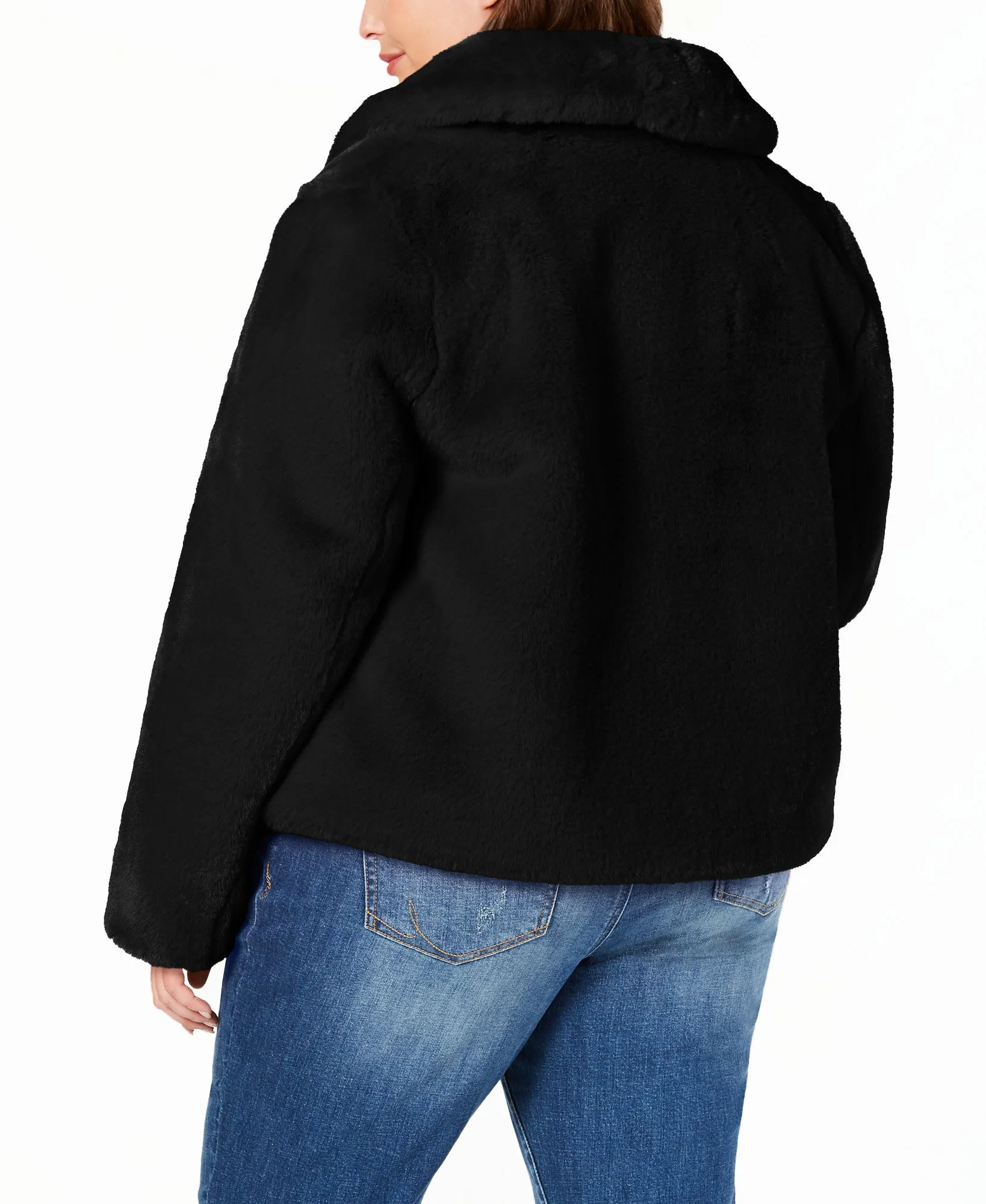 Plus Faux-Fur Teddy Coat