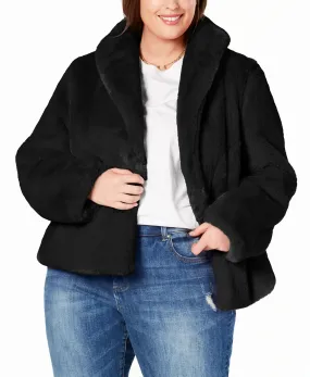 Plus Faux-Fur Teddy Coat