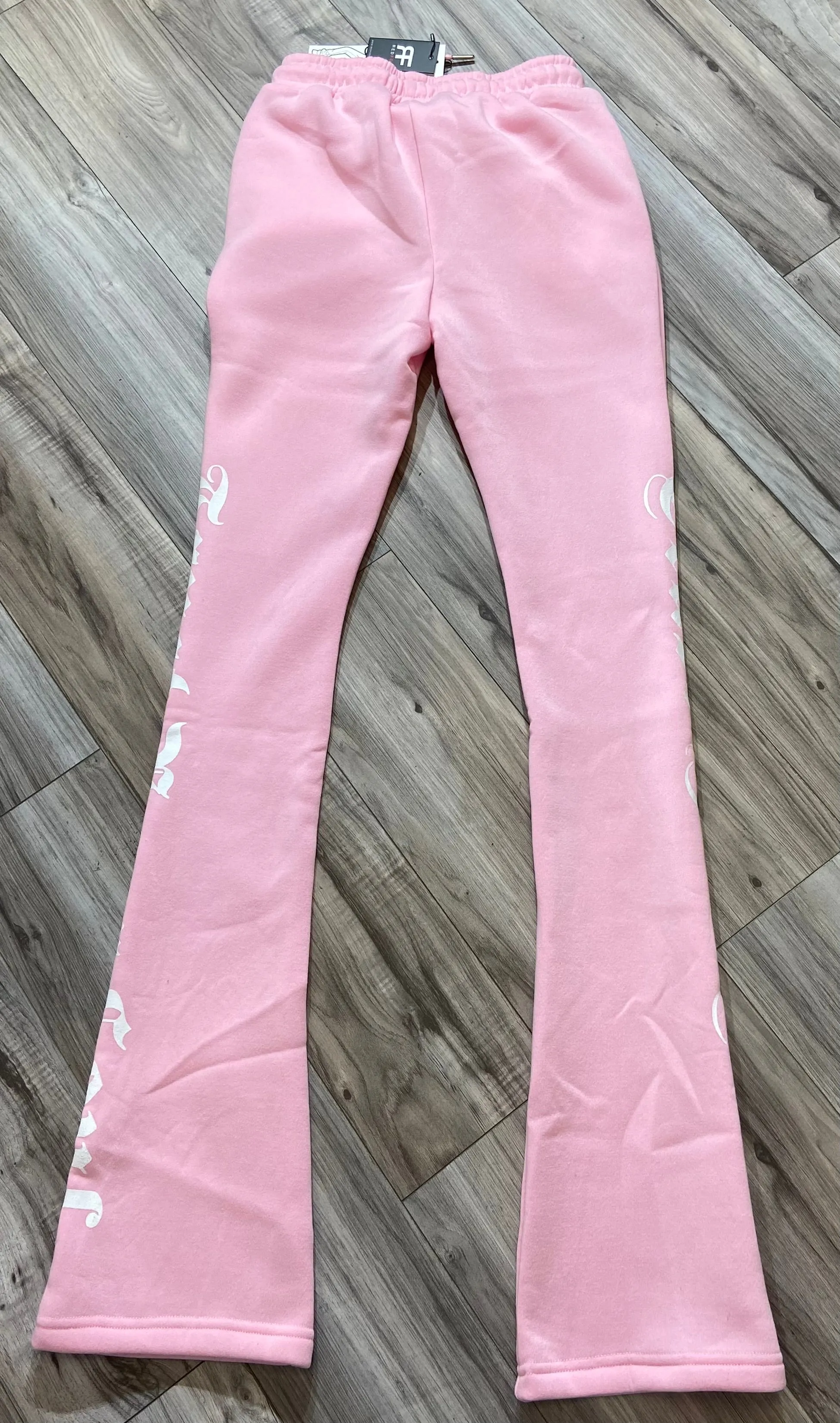 REDFOX "TRUST YOUR SOUL" FLEECE CROP JACKET W/ STACKED PANTS (LT. PINK)