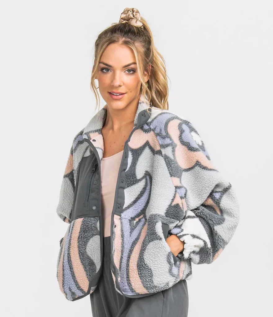 Retro Snap Fleece Jacket