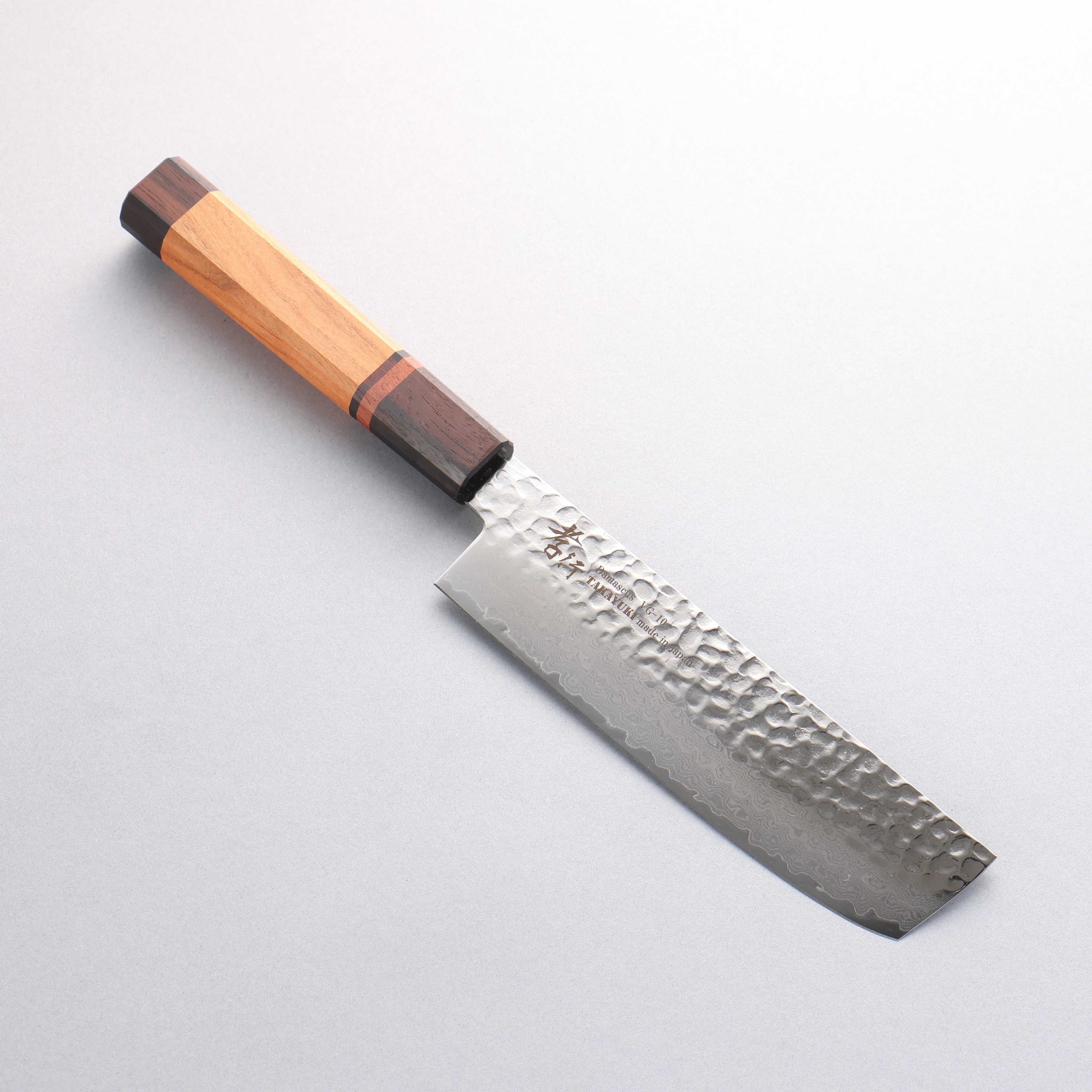Sakai Takayuki VG10 33 Layer Damascus Nakiri170mm Mountain cherry (12 sided) Handle