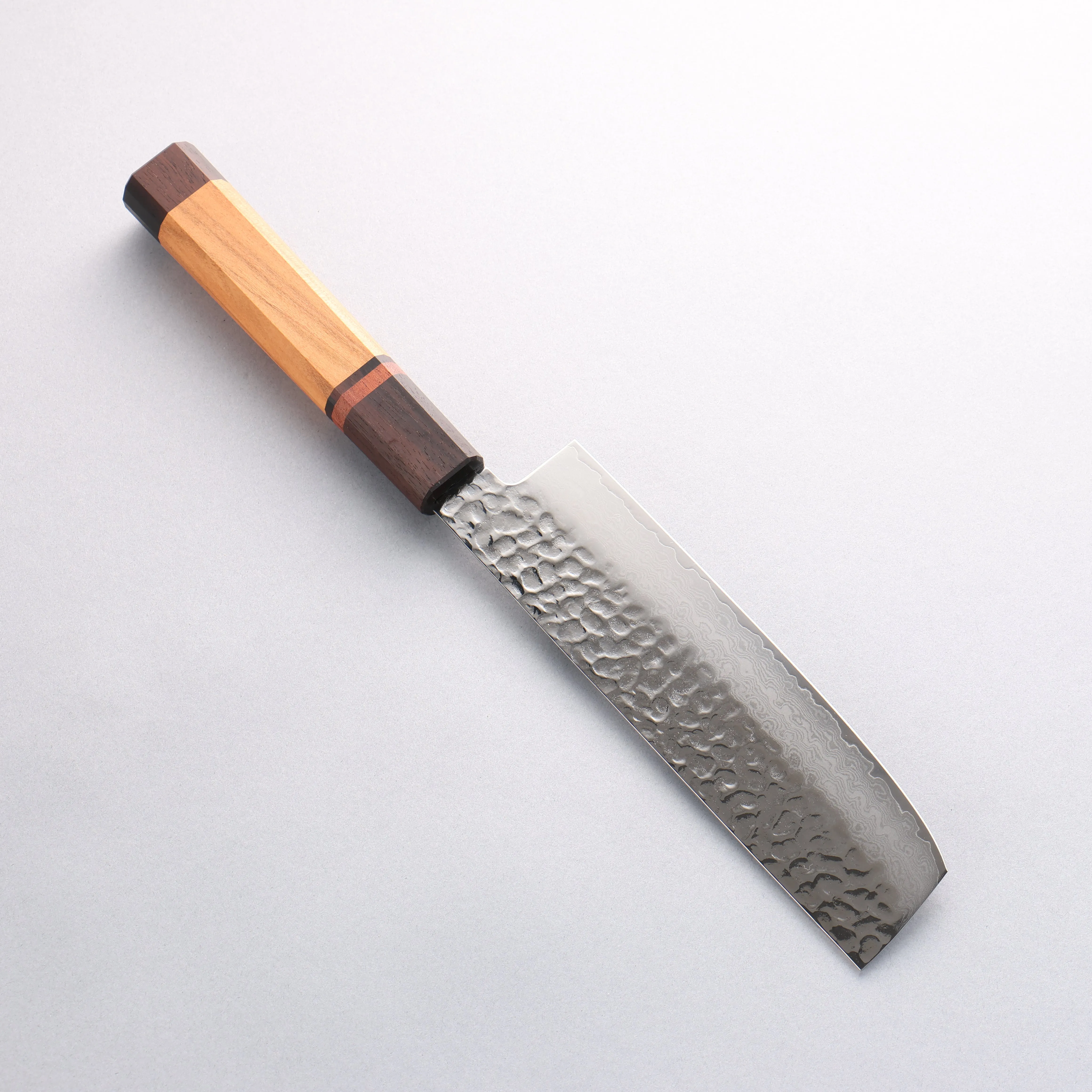 Sakai Takayuki VG10 33 Layer Damascus Nakiri170mm Mountain cherry (12 sided) Handle