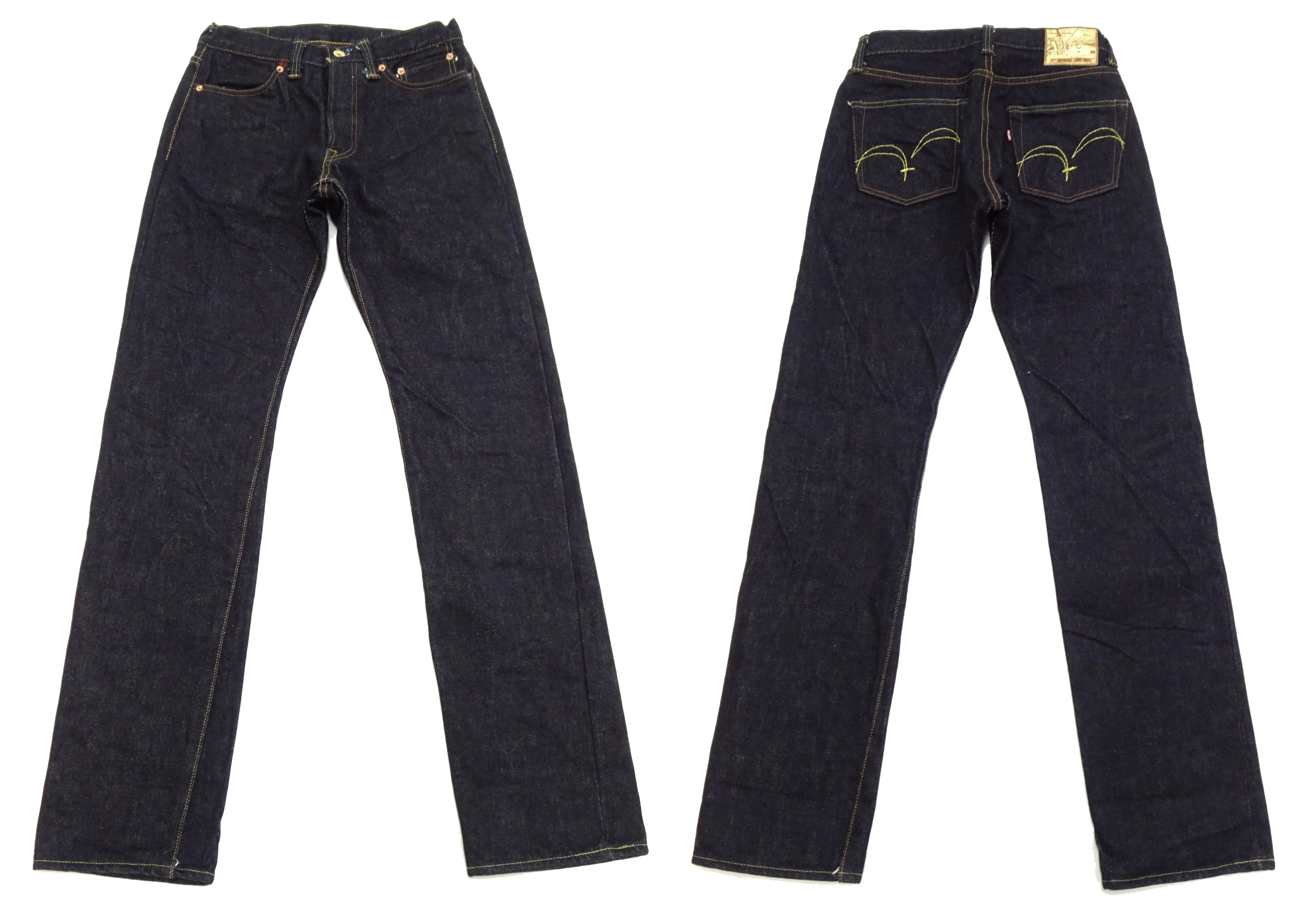 Samurai Jeans S510XX25oz-MT Men's Regular Straight Fit One-Washed 25 oz. Japanese Denim Indigo Jeans Limited Edition YARI-NO-MATAZA MODEL