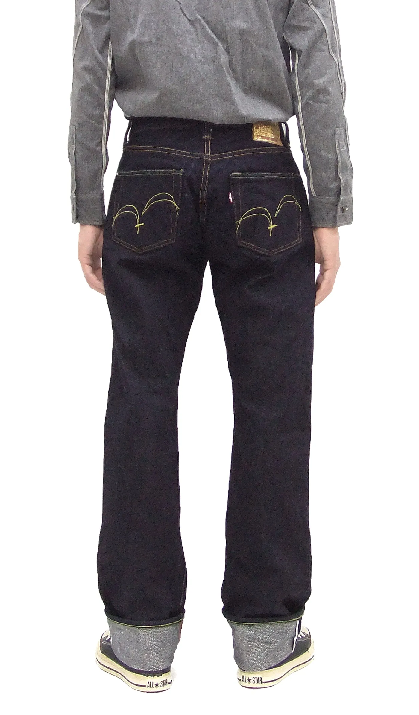 Samurai Jeans S510XX25oz-MT Men's Regular Straight Fit One-Washed 25 oz. Japanese Denim Indigo Jeans Limited Edition YARI-NO-MATAZA MODEL