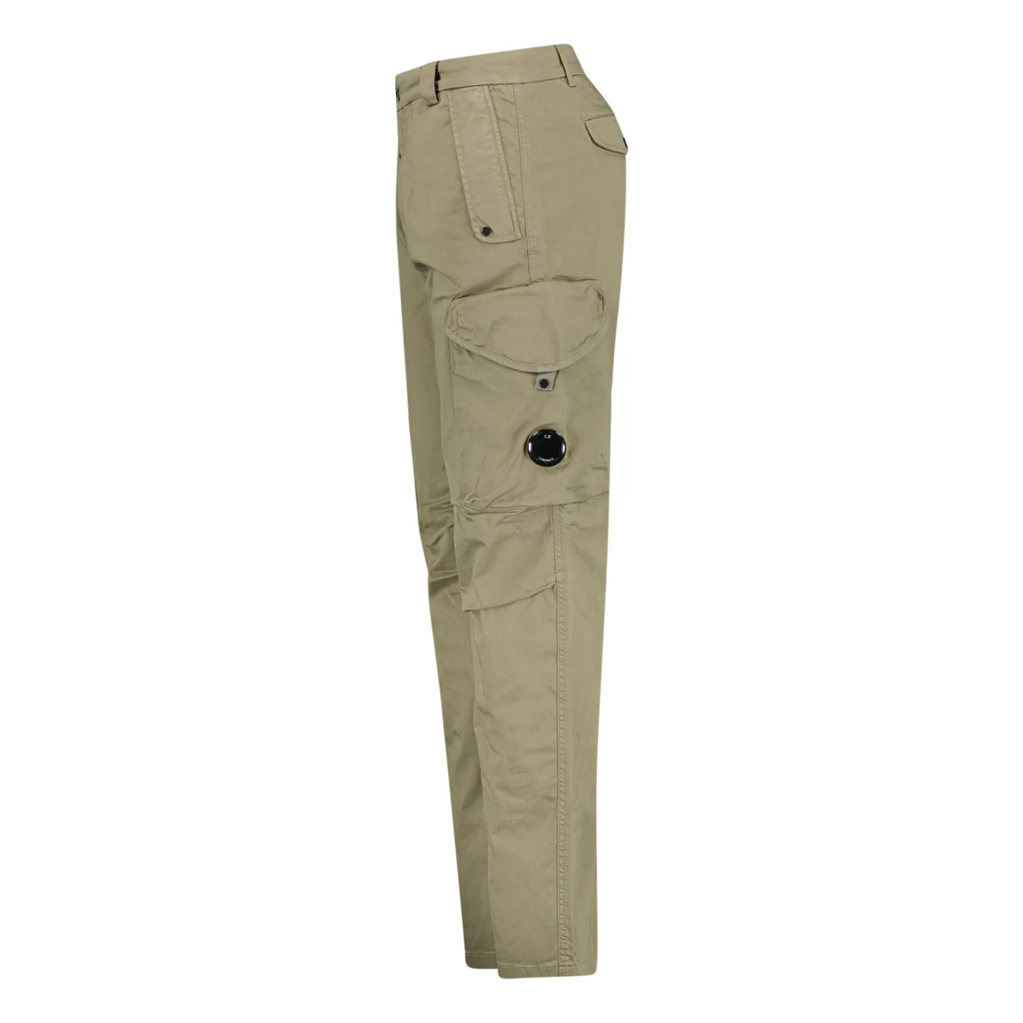 Sateen Stretch Cargo Pants Beige