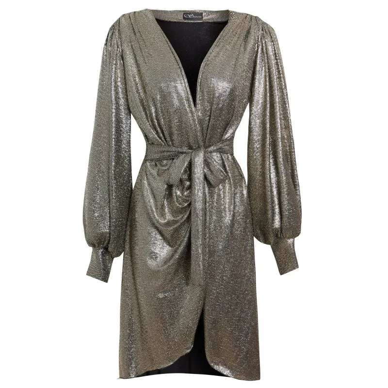 Sequin Wrap Dress