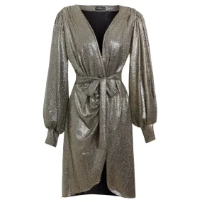 Sequin Wrap Dress
