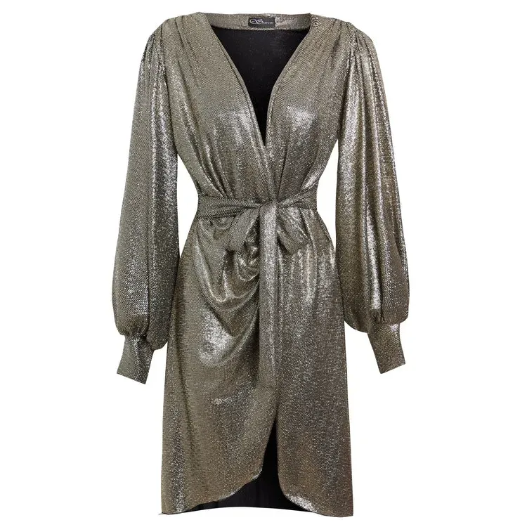 Sequin Wrap Dress