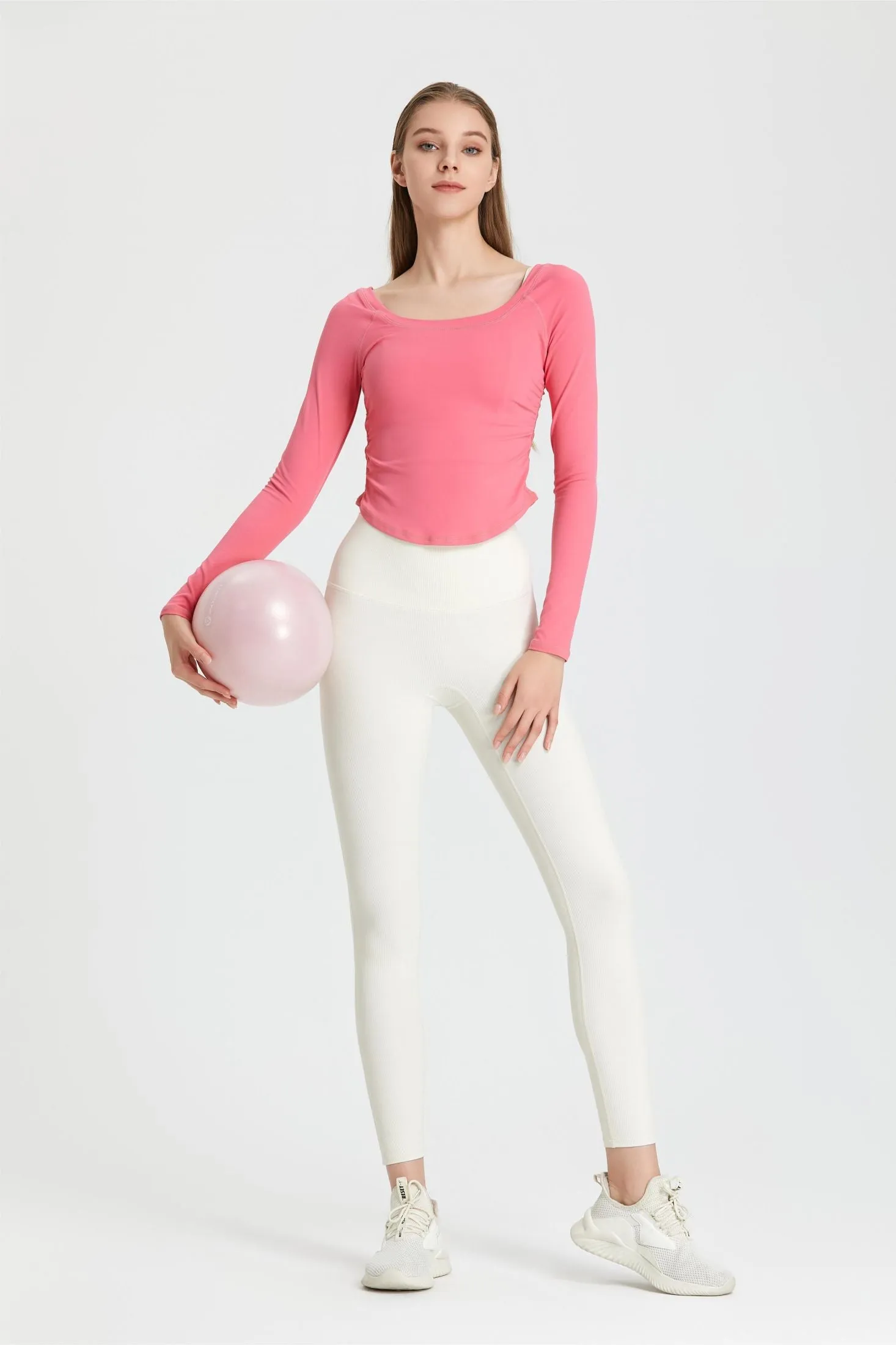 Side Ruched Long Sleeve Top