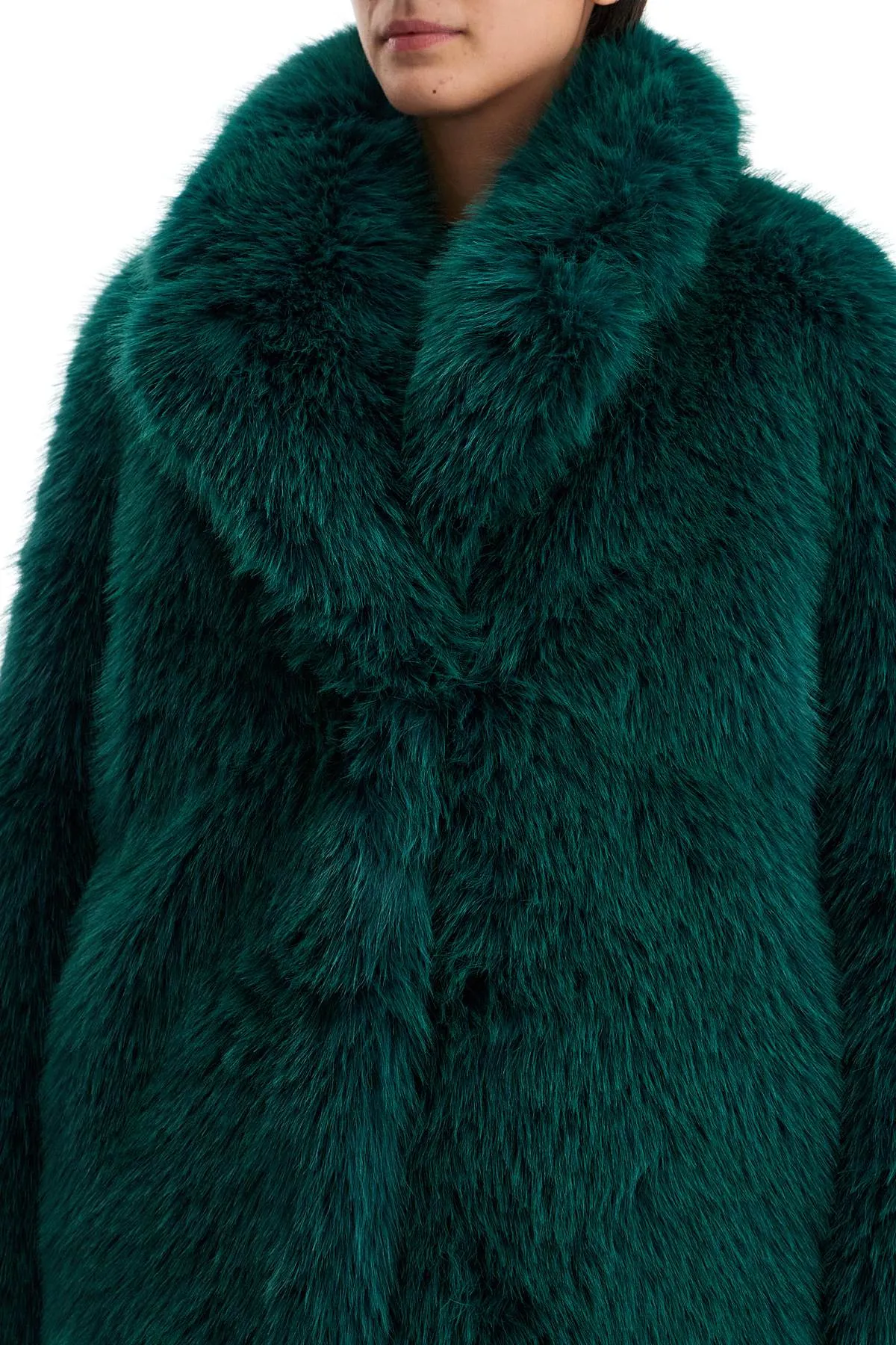 Stand Studio Short Hunter Coat In Faux Fur