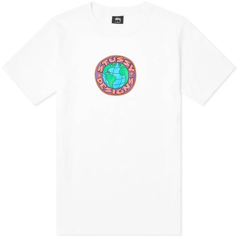 STUSSY Globe Tee, White