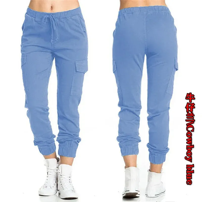 The Ultimate Women's Solid Jogger Cargo Pants: Streetwear Meets Comfort in Every Pocket