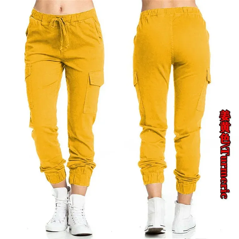 The Ultimate Women's Solid Jogger Cargo Pants: Streetwear Meets Comfort in Every Pocket