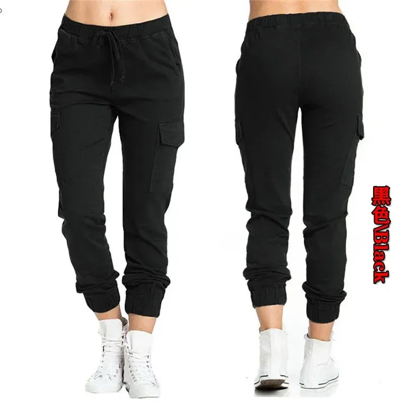 The Ultimate Women's Solid Jogger Cargo Pants: Streetwear Meets Comfort in Every Pocket