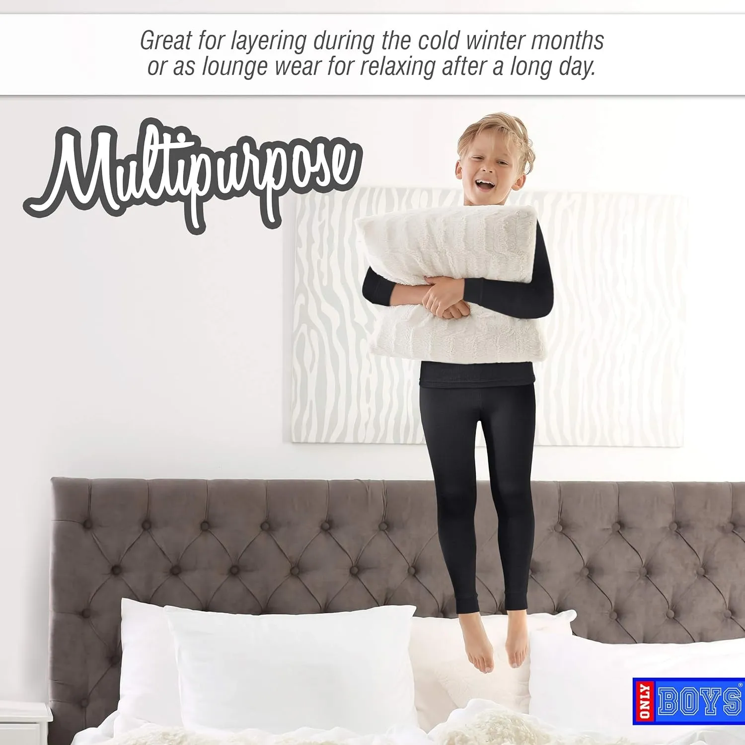Thermal Underwear Set – 2 Piece Brushed Fleece Top and Long Johns (2T-16)