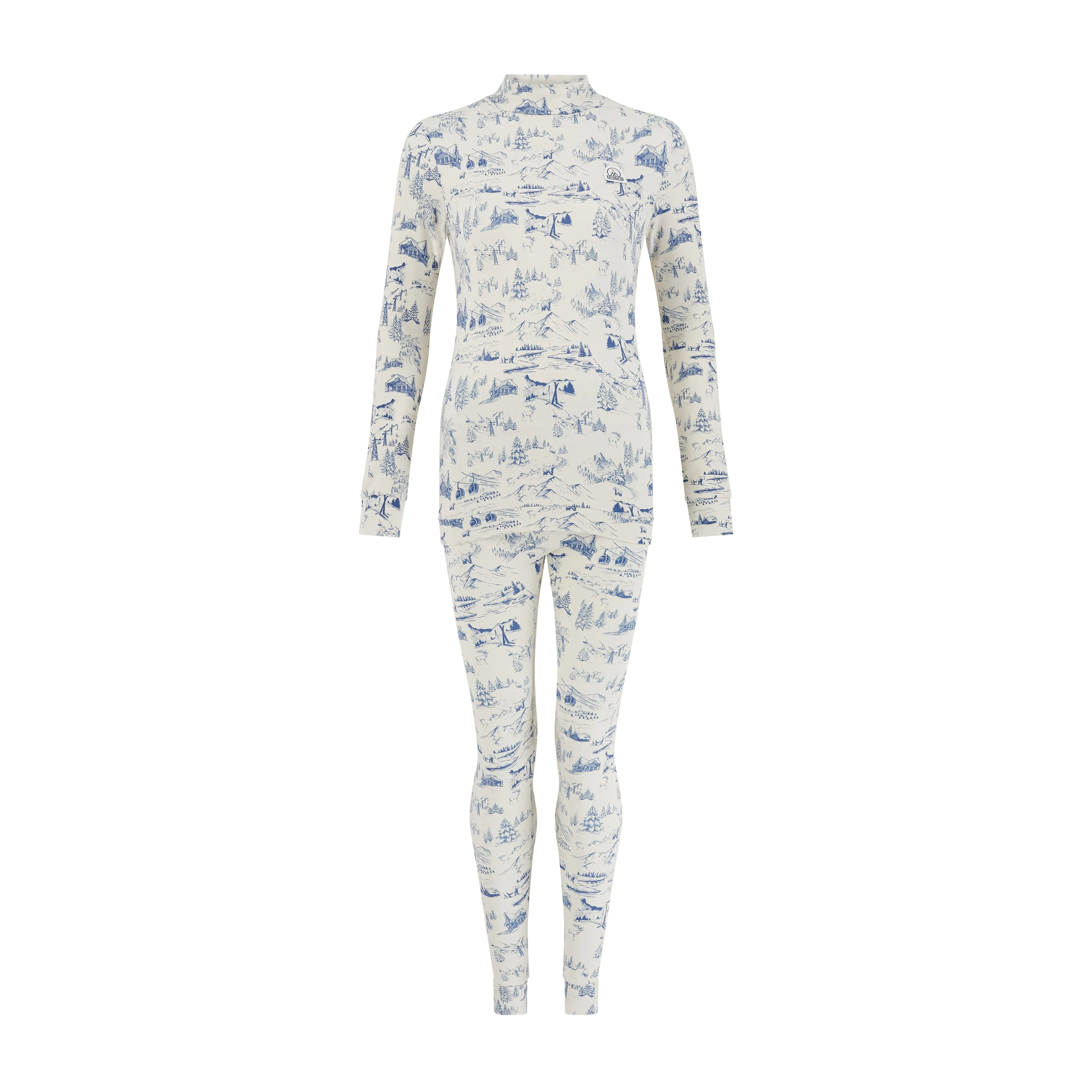 Toile de Jouy Base Layer Set - Blue