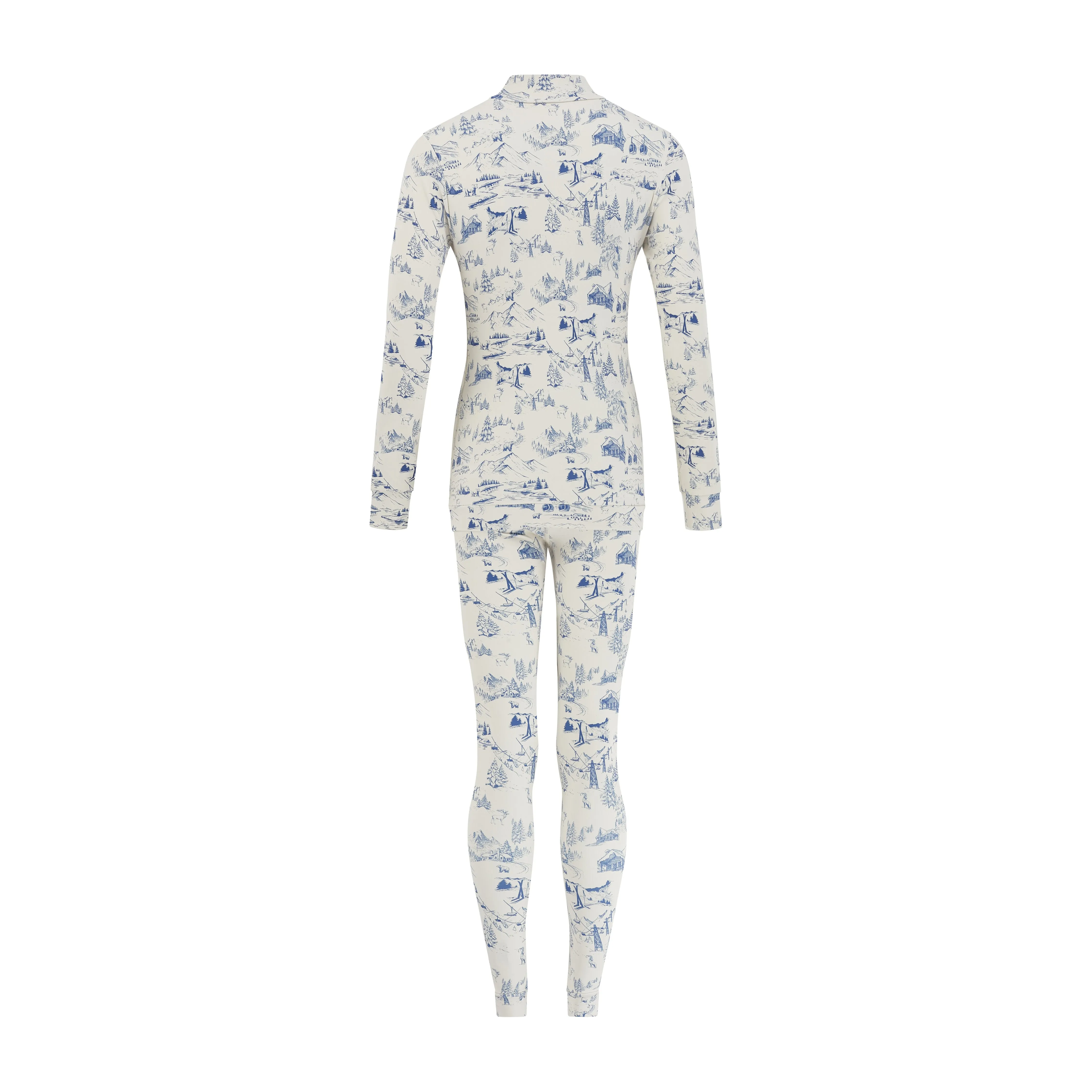 Toile de Jouy Base Layer Set - Blue