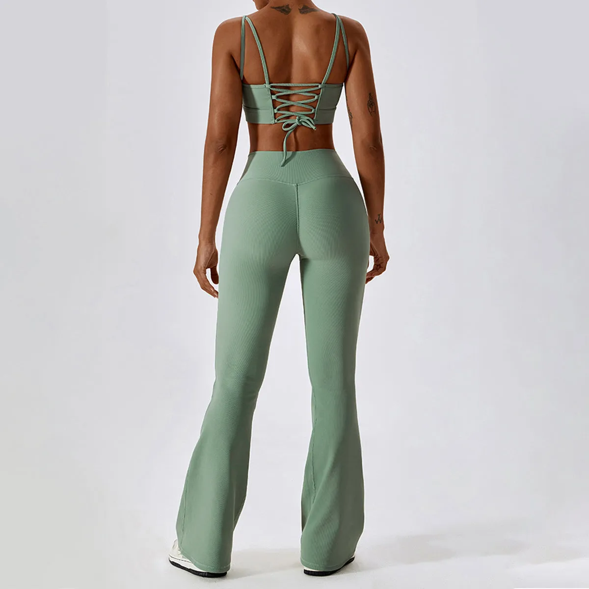 V Cross Flare Leggings