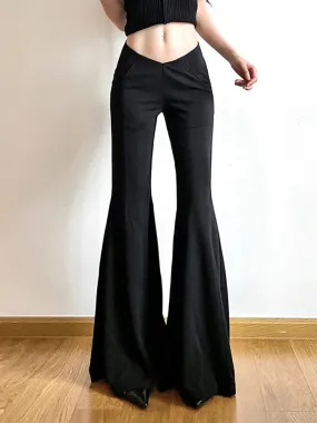 V-shape Low Rise Flared Pants