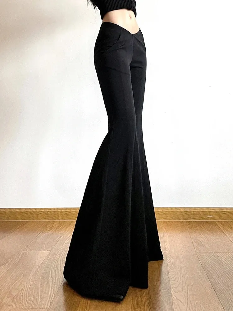 V-shape Low Rise Flared Pants
