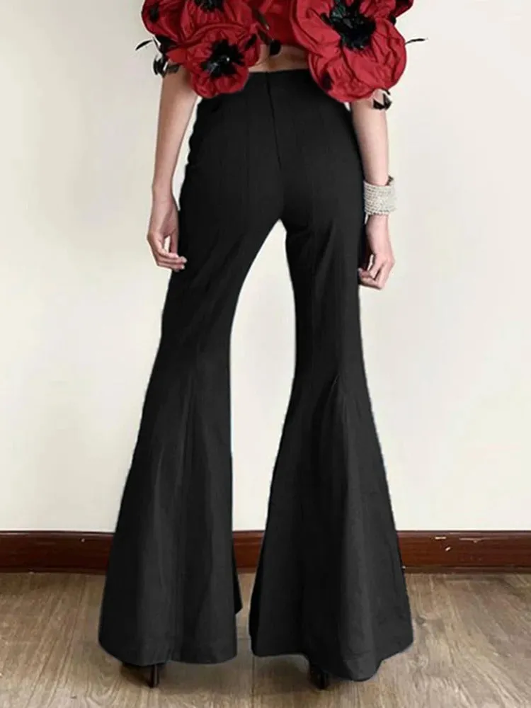V-shape Low Rise Flared Pants