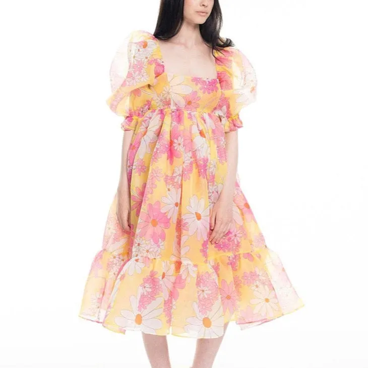 Valencia Ruffle Organza Baby Doll Dresses - 10 Colors