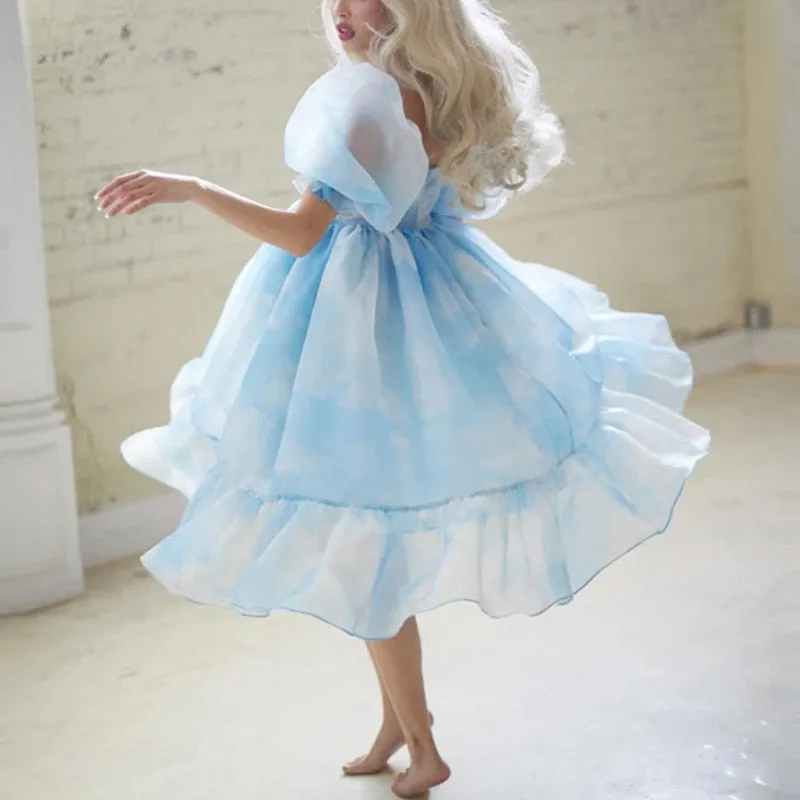 Valencia Ruffle Organza Baby Doll Dresses - 10 Colors
