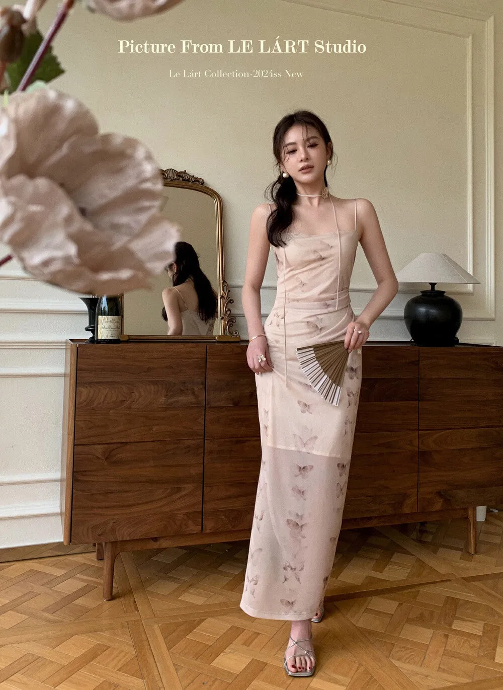 Vintage Butterfly Slip Dress