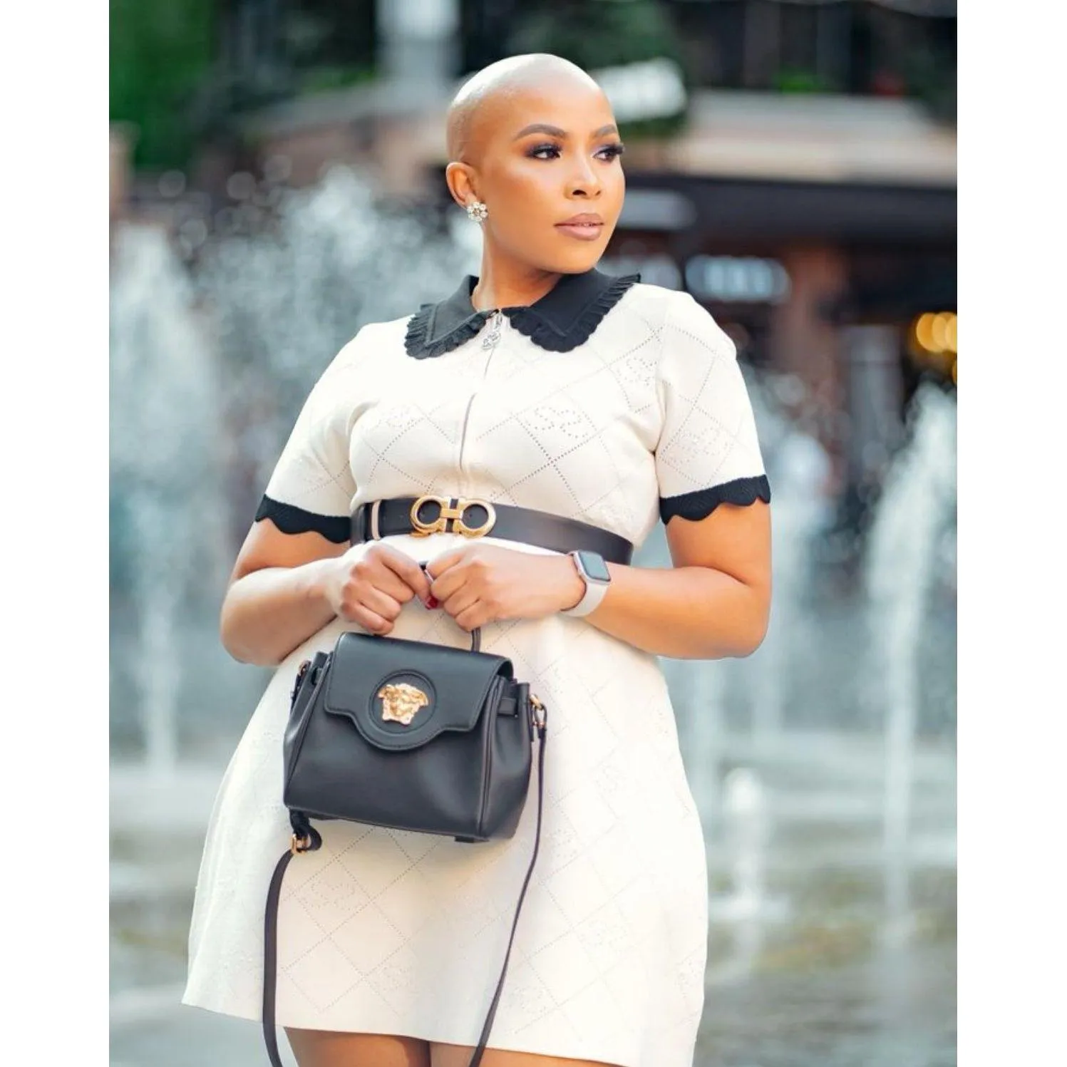 Vintage style slim Knotted Dress.