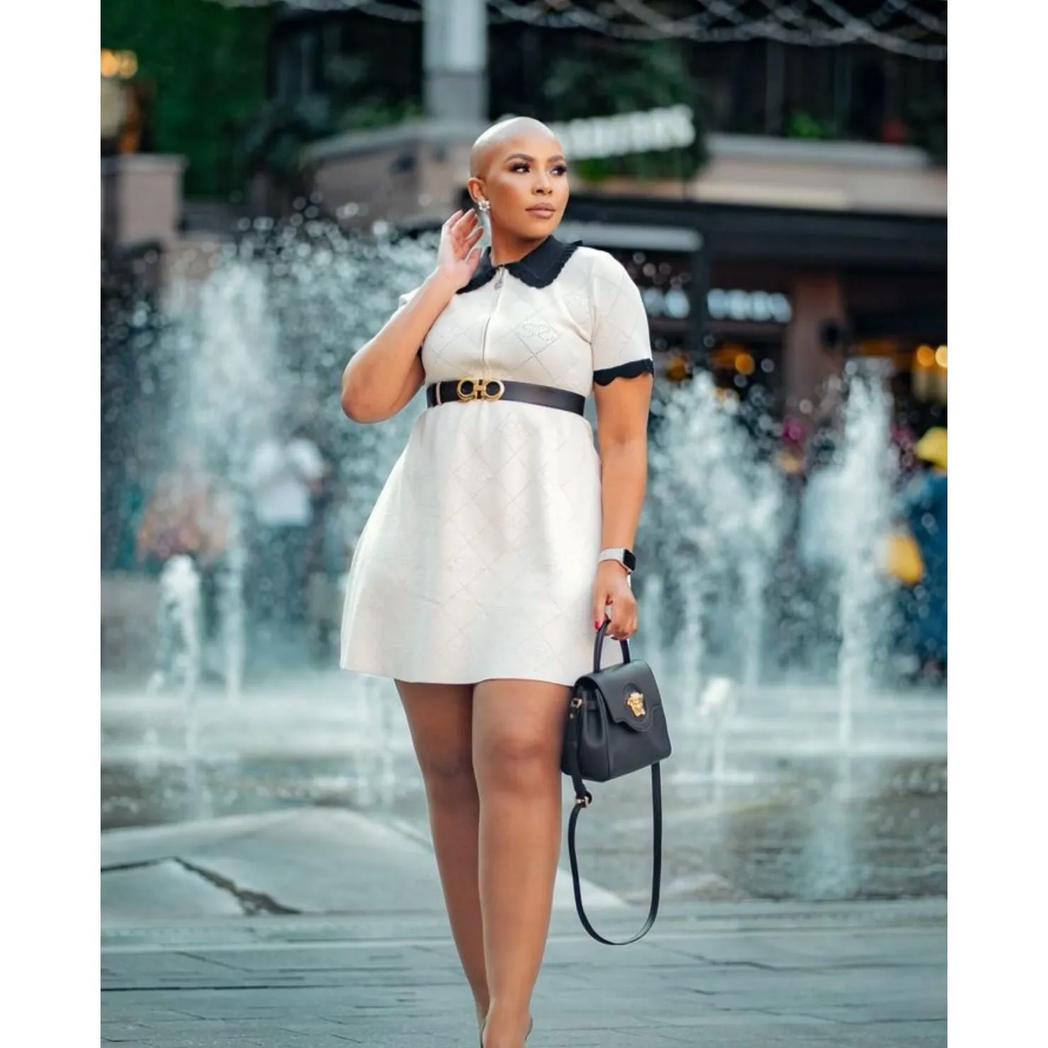 Vintage style slim Knotted Dress.
