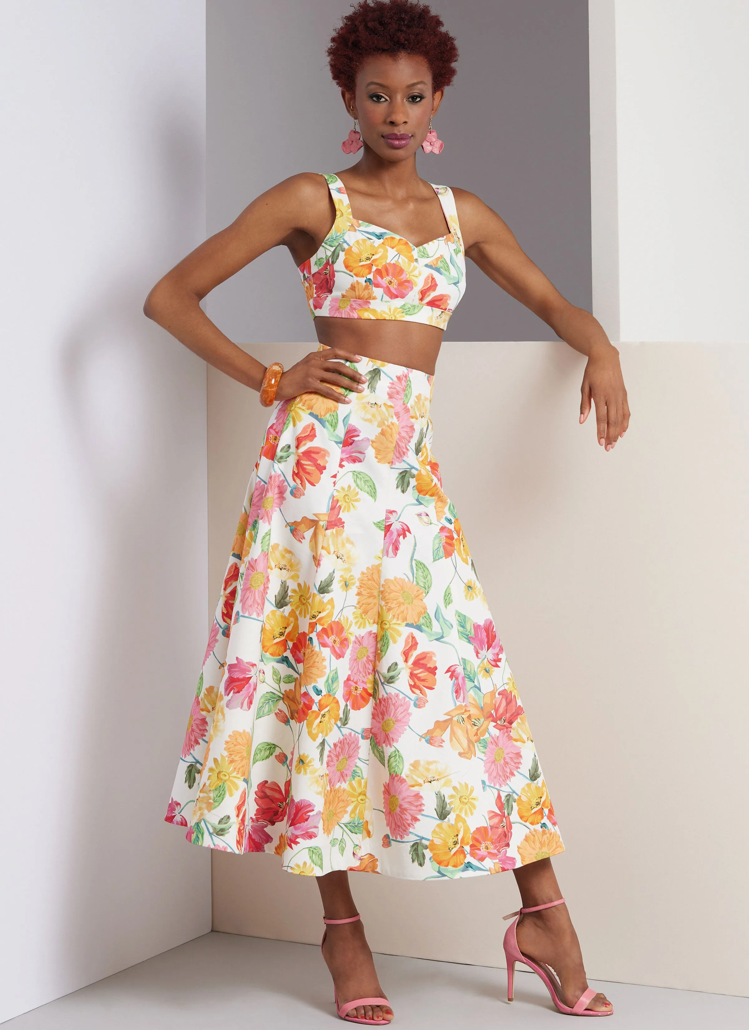 Vogue Pattern V1961 Misses' Top, Skirt and Pants
