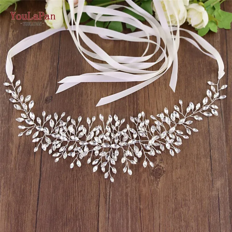 Wedding Dress Belt With Rhinestones Belt Bridal Sash Belt Silver