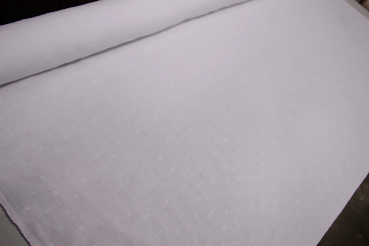 White Hail Jacquard Linen
