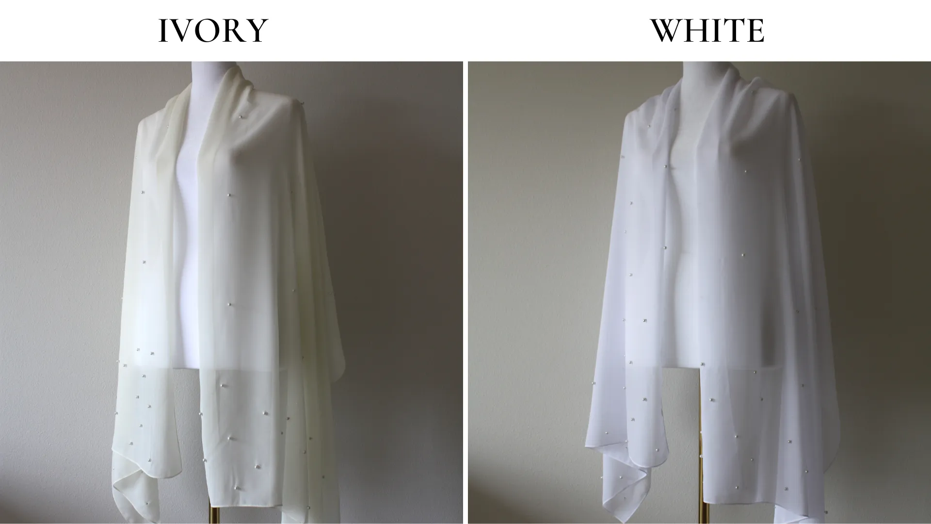 White Shawl with Pearls