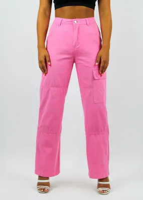 You're Cute Cargo Jeans ★ Pink