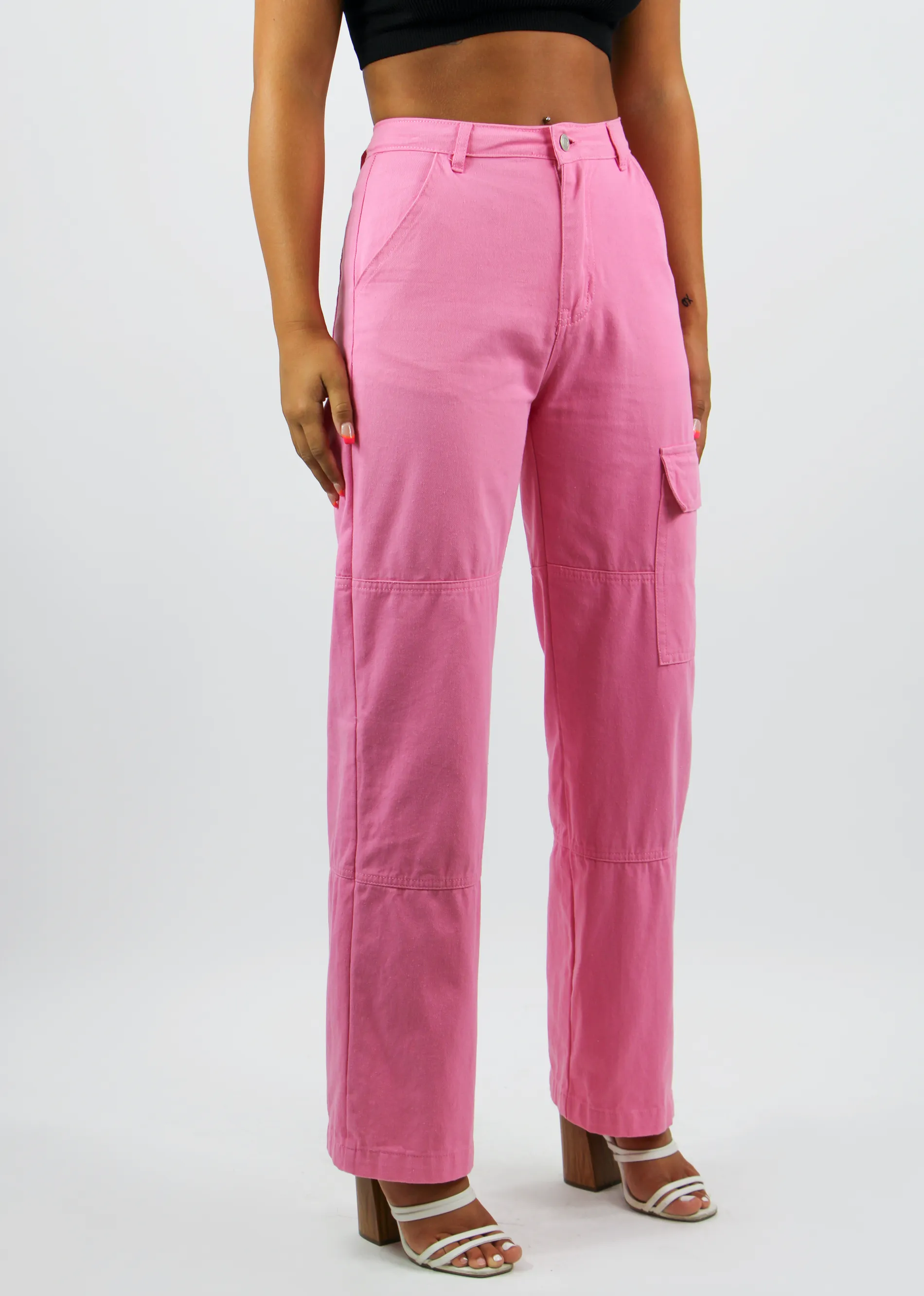 You're Cute Cargo Jeans ★ Pink