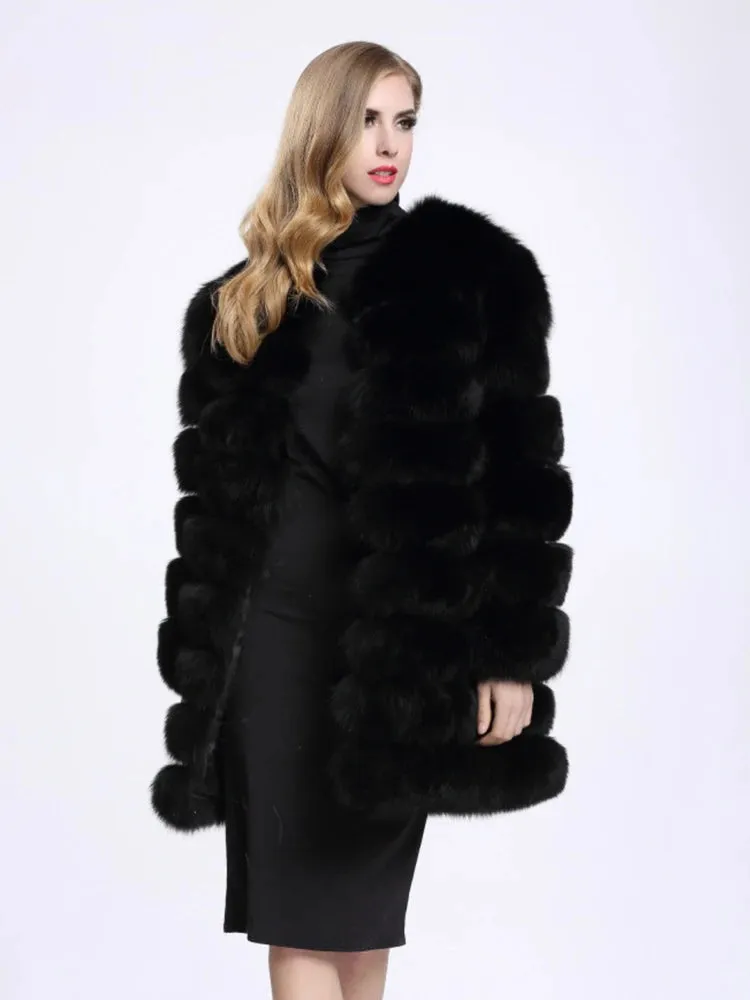 ZADORIN Winter Luxury Long Mink Coats Women Warm Faux Fur Coat Fluffy Fur Jacket Bontjas Coats Abrigo Piel Mujer