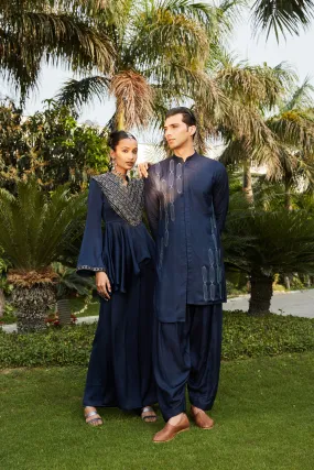 Zahrah & Amin- Navy Blue Sets