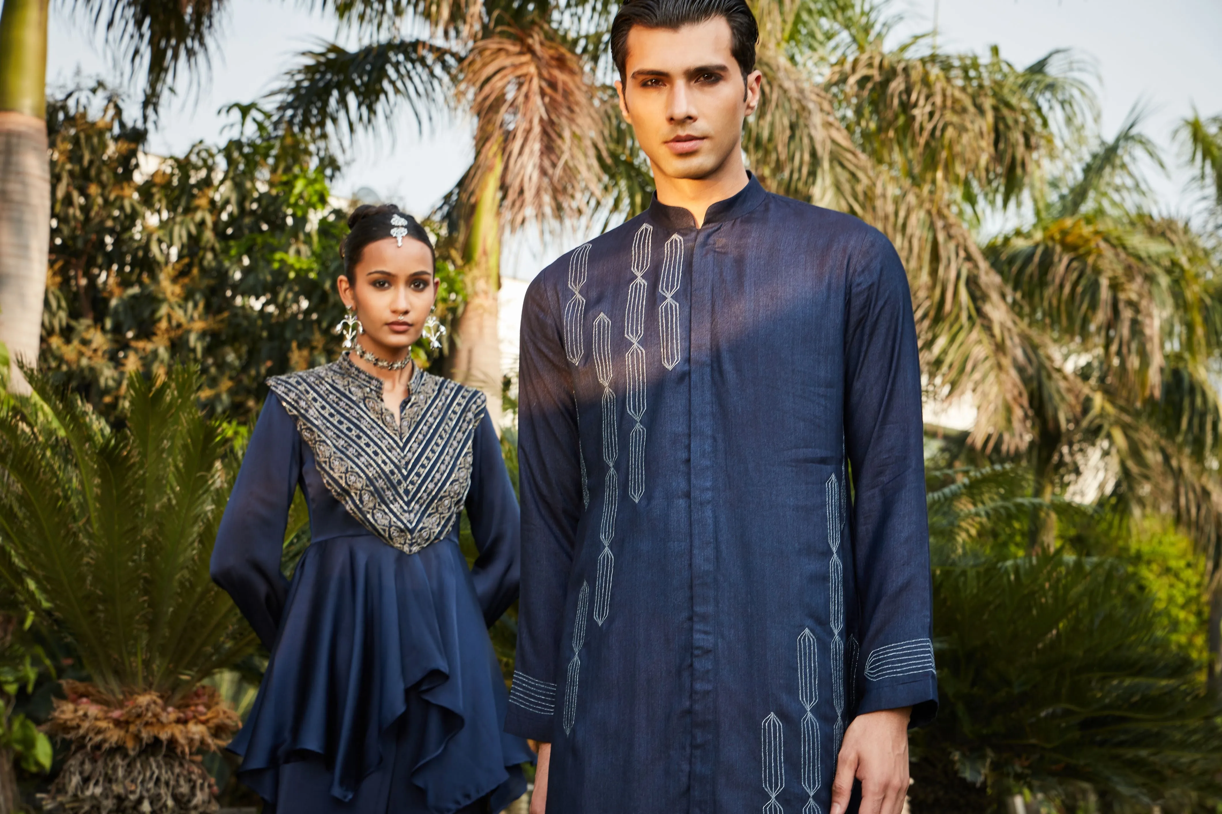 Zahrah & Amin- Navy Blue Sets